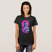 Astronaut Vaporwave Aesthetic Retro Glitch Spacema T-shirt (Voorkant volledig)