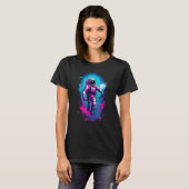 Astronaut Vaporwave Aesthetic Retro Glitch Spacema T-shirt (Voorkant volledig)