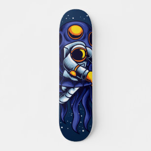 Astronaut vecht tegen Monster Skateboard