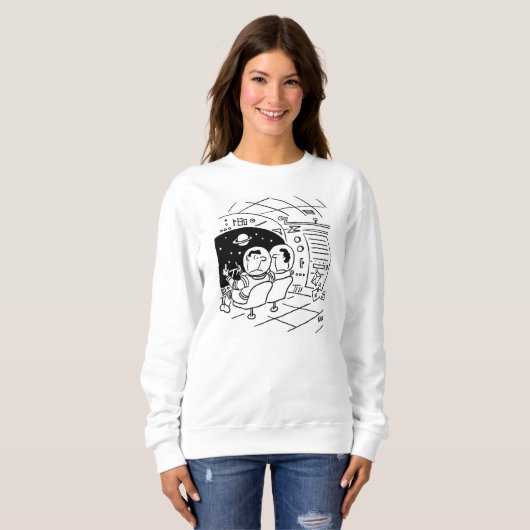 Astronaut verbaasde zich over de postbezorging trui (Voorkant volledig)