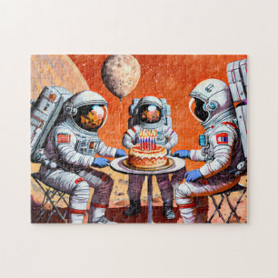 Astronaut Verjaardag 1 Gemakkelijk Brein Art Puzze Legpuzzel