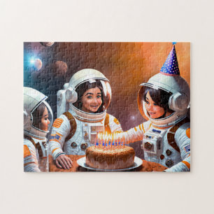 Astronaut Verjaardag 2 Fotopuzzels Internet Jigsaw Legpuzzel