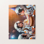 Astronaut Verjaardag 2 Fotopuzzels Internet Jigsaw Legpuzzel (Verticaal)