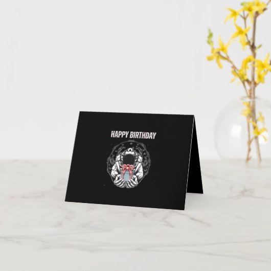 ASTRONAUT Verjaardag Kaart (Gele Bloem)