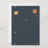 Astronaut verjaardag uitnodigingen jongen (Achterkant)