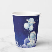 Astronaut Verjaardagsfeestbeker Papieren Bekers (Achterkant)