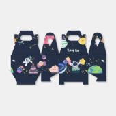 Astronaut verjaardagsfeestje bedankdoosjes (Uitgevouwen)