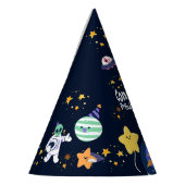 Astronaut verjaardagsfeestje in de ruimte feesthoedjes (Links)