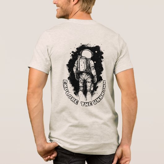 Astronaut “Verken het Onbekende”  Tri-Blend Shirt (Achterkant)