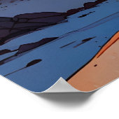 Astronaut verkent een uitgestrekte buitenaardse wo poster (Hoek)