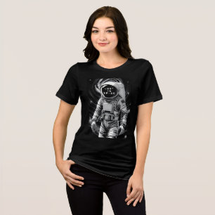 Astronaut verloren in de ruimte - Retro Sci-Fi Tri-Blend Shirt