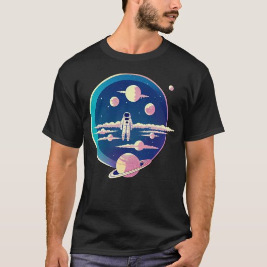 Astronaut verloren in de ruimte t-shirt (Voorkant)