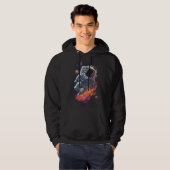 Astronaut Verloren in Galaxy Achtergrond Hoodie (Voorkant volledig)