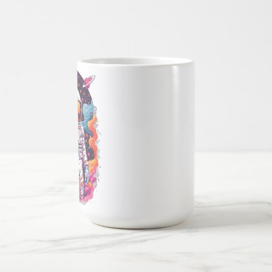 Astronaut verloren in sterrenstelsel koffiemok (Center)