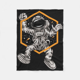 Astronaut Vermaakt Zich In De Ruimte Fleece Deken
