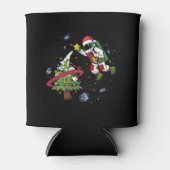 Astronaut versiert een kerstboom in de ruimte blikjeskoeler (Voorkant)