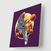 Astronaut  vierkante klok (Hoek)