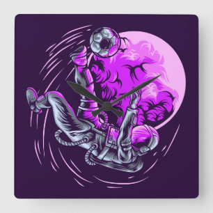 Astronaut vierkante wandklok