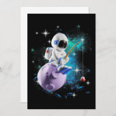 Astronaut Vist in buitenruimtescheiding Kaart (Voorkant / Achterkant)