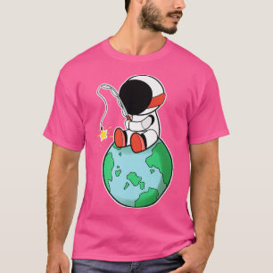 Astronaut Vist op Aardolie T-shirt