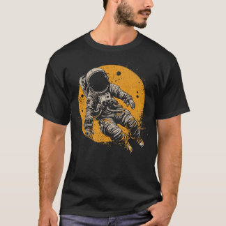 Astronaut vliegt in de ruimte t-shirt