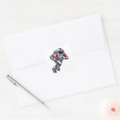 Astronaut Voetbal Vierkante Sticker (Envelop)