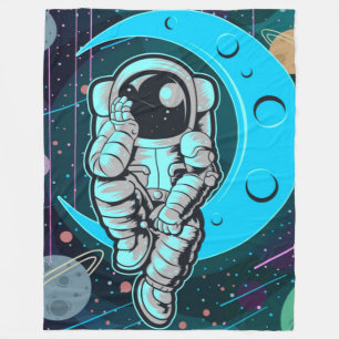 astronaut volledige kleur fleece deken