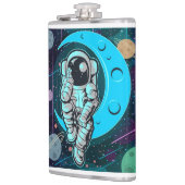 astronaut volledige kleur heupfles (Links)