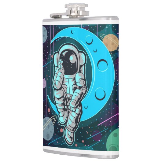 astronaut volledige kleur heupfles (Links)