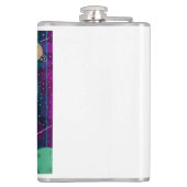 astronaut volledige kleur heupfles (Achterkant)