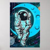 astronaut volledige kleur poster (Voorkant)