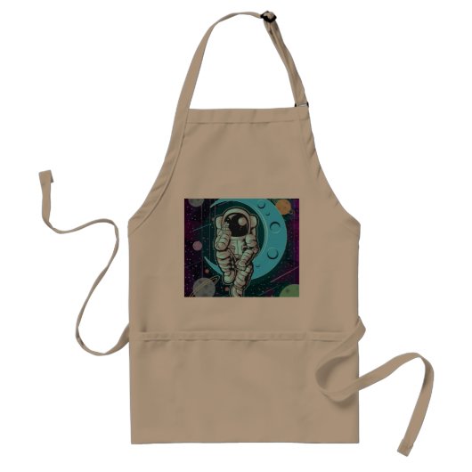 astronaut volledige kleur standaard schort (Voorkant)
