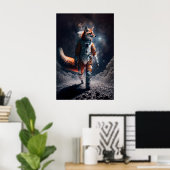 Astronaut Vos Kunstprint Grappig Dier Ruimtepak Poster (Thuiskantoor)