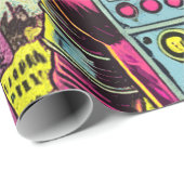 Astronaut vrouw  Sci-Fi Comics Cadeaupapier (Rol Hoek)