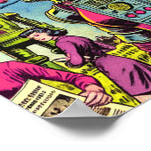 Astronaut vrouw  Sci-Fi Comics Poster (Hoek)