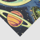 Astronaut vrouw Sci-Fi Comics Tissuepapier (Detail)