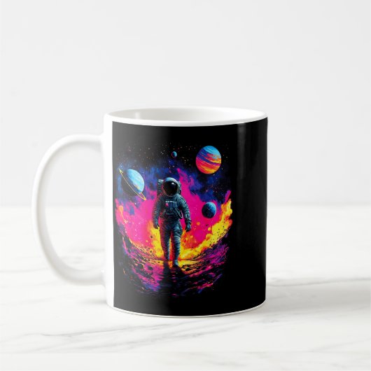 Astronaut Walking In Galaxy Outer Space Explorer S Koffiemok (Links)