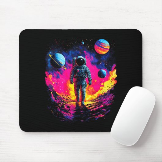 Astronaut Walking In Galaxy Outer Space Explorer S Muismat (Met muis)