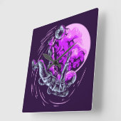 Astronaut Wall Clock Vierkante Klok (Hoek)
