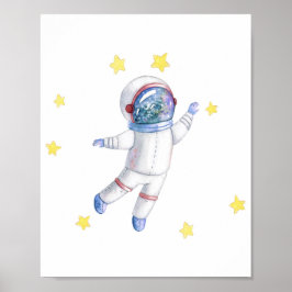Astronaut wall decor, Earth wall decor poster