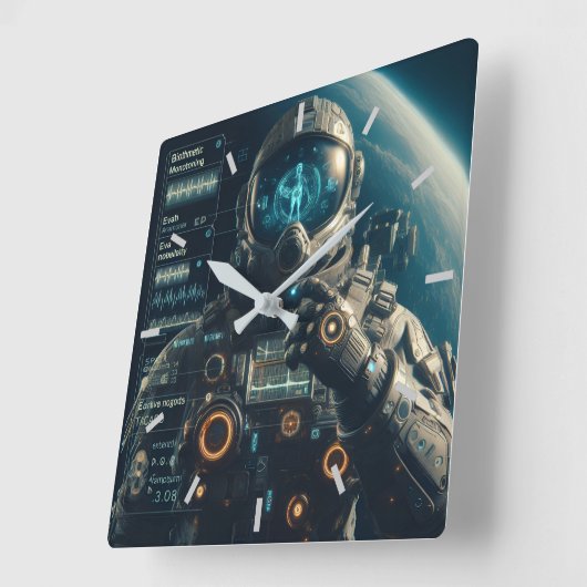 Astronaut wandklok (Hoek)