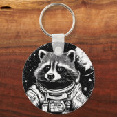 Astronaut wasbeer sleutelhanger (Voorkant)