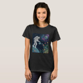Astronaut Watering Flowers in Outer Space T-shirt (Voorkant volledig)