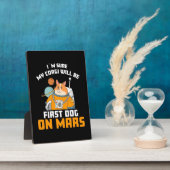 Astronaut weet zeker dat mijn Corgi de eerste keer Fotoplaat (Zijkant)