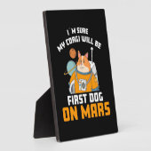 Astronaut weet zeker dat mijn Corgi de eerste keer Fotoplaat (Zijkant)