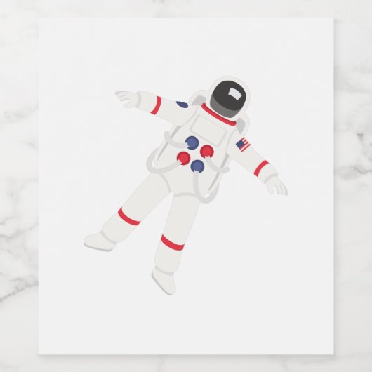 Astronaut Wijn Etiket (Enkel label)