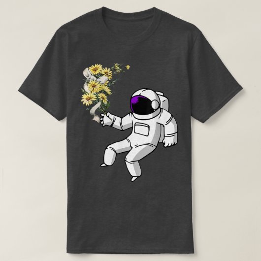 Astronaut With Flowers  T-shirt (Design voorkant)