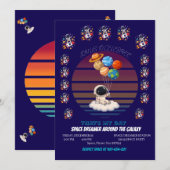  Astronaut with Planet Balloons Kaart (Voorkant / Achterkant)