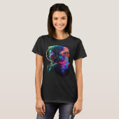 Astronaut Woman Outer Space Colorful Girls Astrona T-shirt (Voorkant volledig)