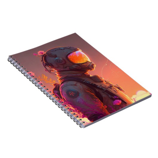 Astronaut World Discovery Schilderij Menselijk Uni Notitieboek (Rechterzijde)